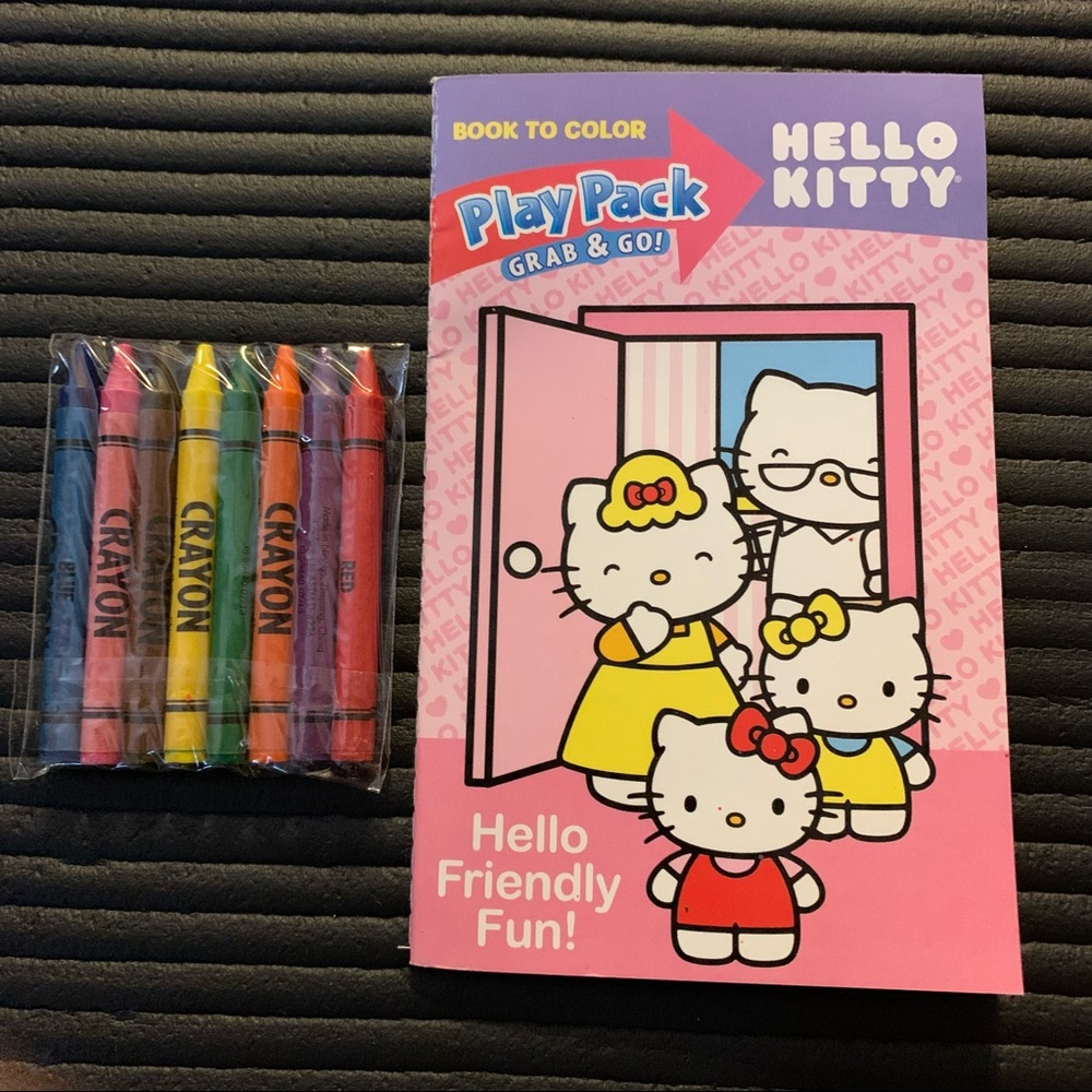 NWOT Hello Kitty coloring book with crayons